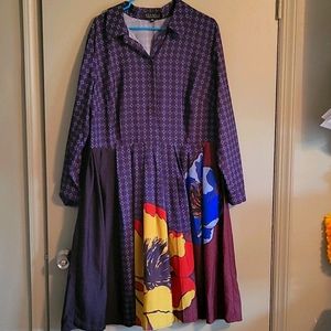 Eloquii Mixed Print Dress